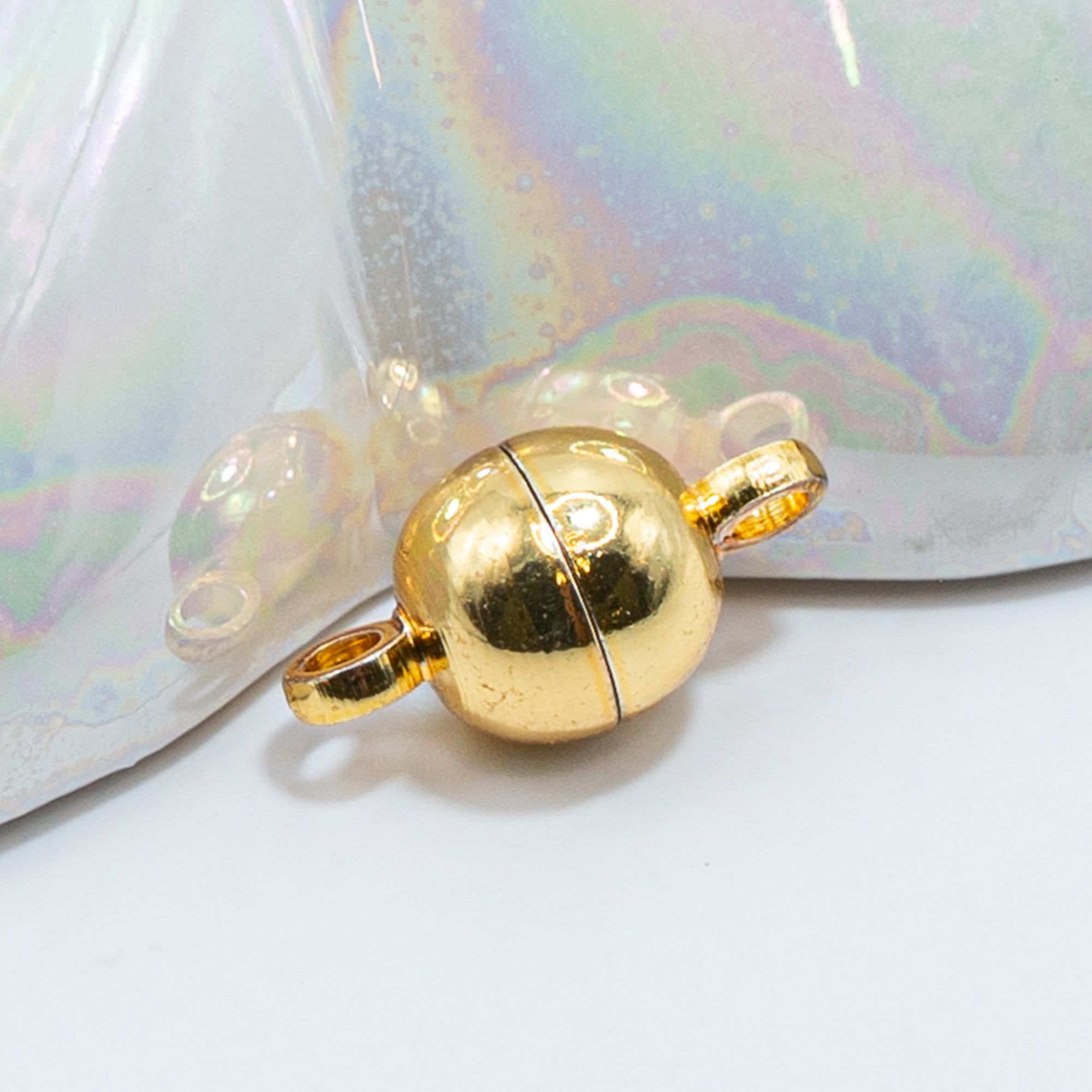 24K Gold Plated Round Magnetic Clasp