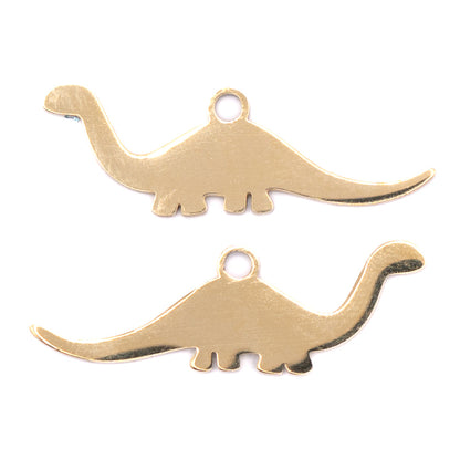 304 Stainless Steel Apatosaurus Mini Charm Pair