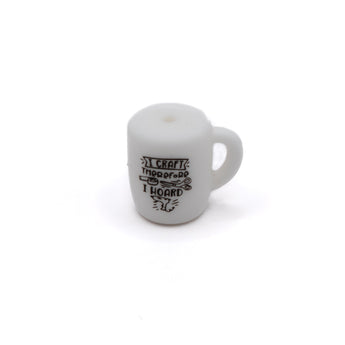 3D Coffee Mug Silicone Focal Bead