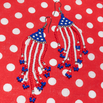 Liberty Fan Beaded Earrings