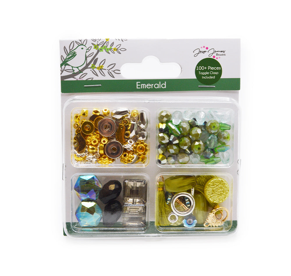 JJB Window Box Bead Mix in Emerald