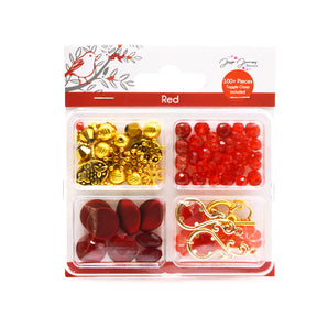 JJB Window Box Bead Mix in Red