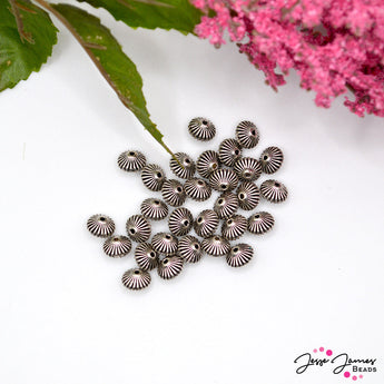 5x7MM Sunburst Spacers in Silver