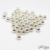 Simple Round Spacer Beads In Silver