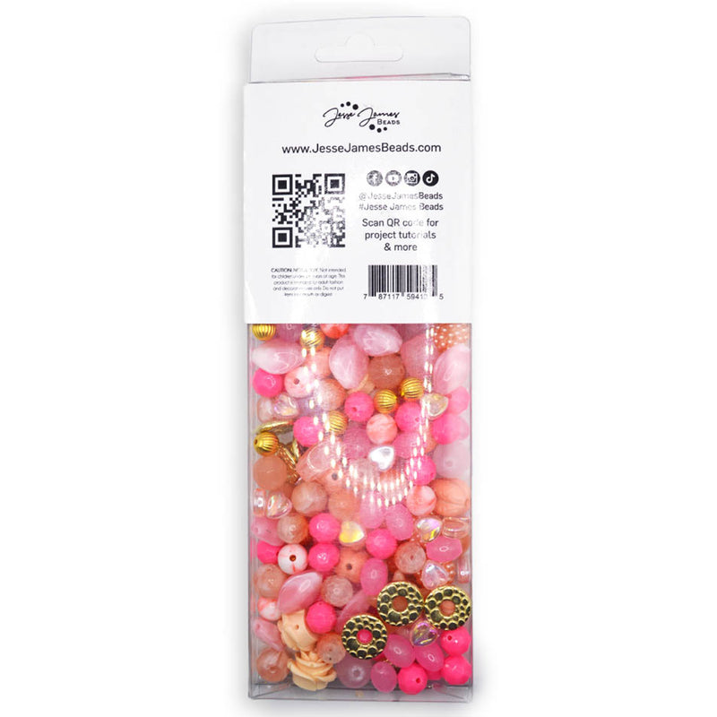 Bulk Bead Assortment In Pink