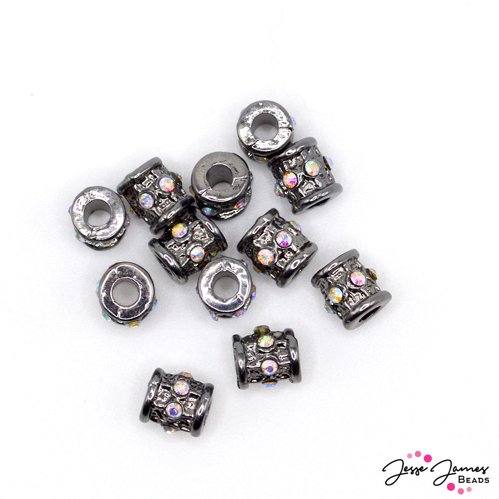 7mmx5mm-rhinestone-tube-spacer-beads-in-gunmetal