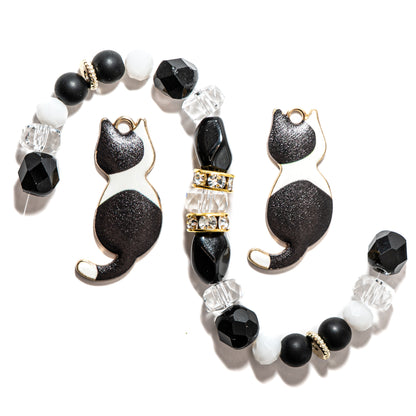 Bitty Kitty Bead Mix in Tiny Tuxedos