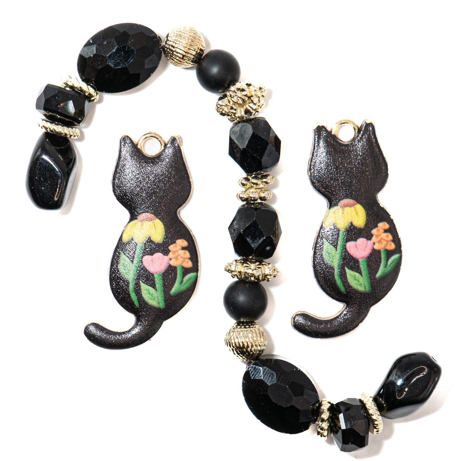 Bitty Kitty Bead Mix in Black Cats