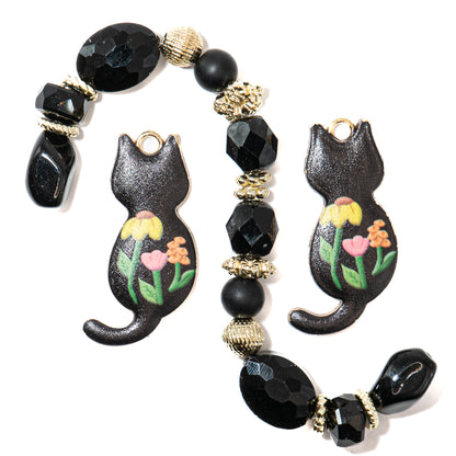 Bitty Kitty Bead Mix in Black Cats