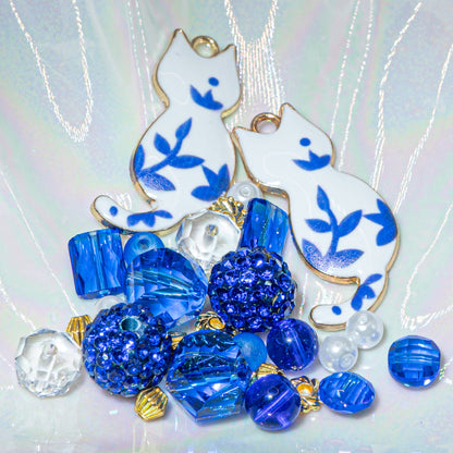 Bitty Kitty Bead Mix in Pretty As Porcelain