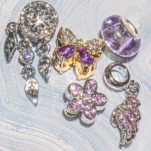 Large Hole Bead Set in Butterfly Dreams