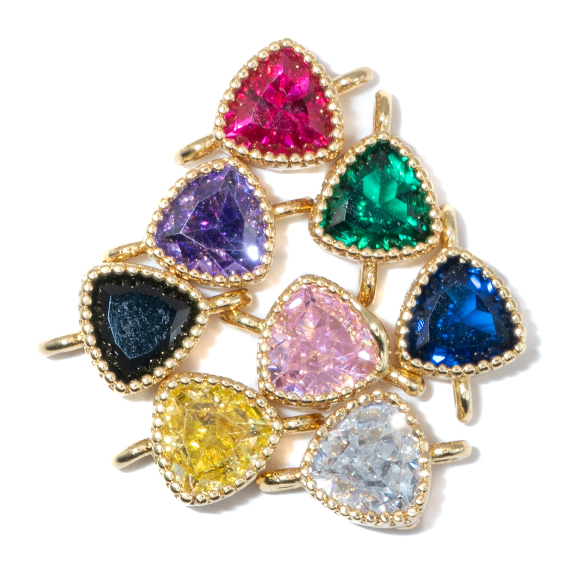 18K Gold Cubic Zirconia Mini Links