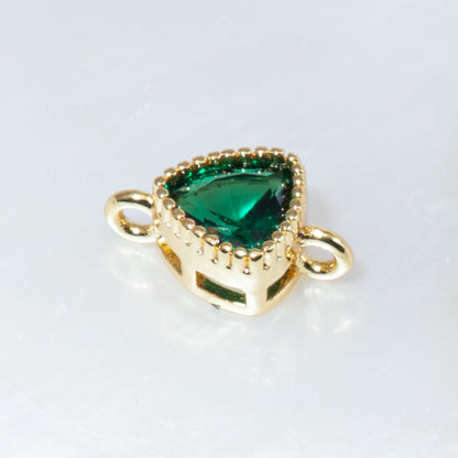 18K Gold Cubic Zirconia Mini Links