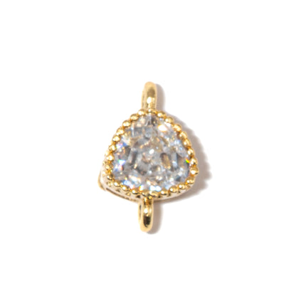 18K Gold Cubic Zirconia Mini Links