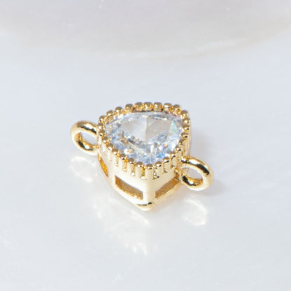 18K Gold Cubic Zirconia Mini Links