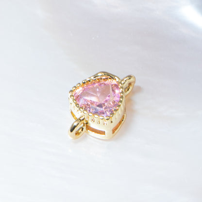 18K Gold Cubic Zirconia Mini Links