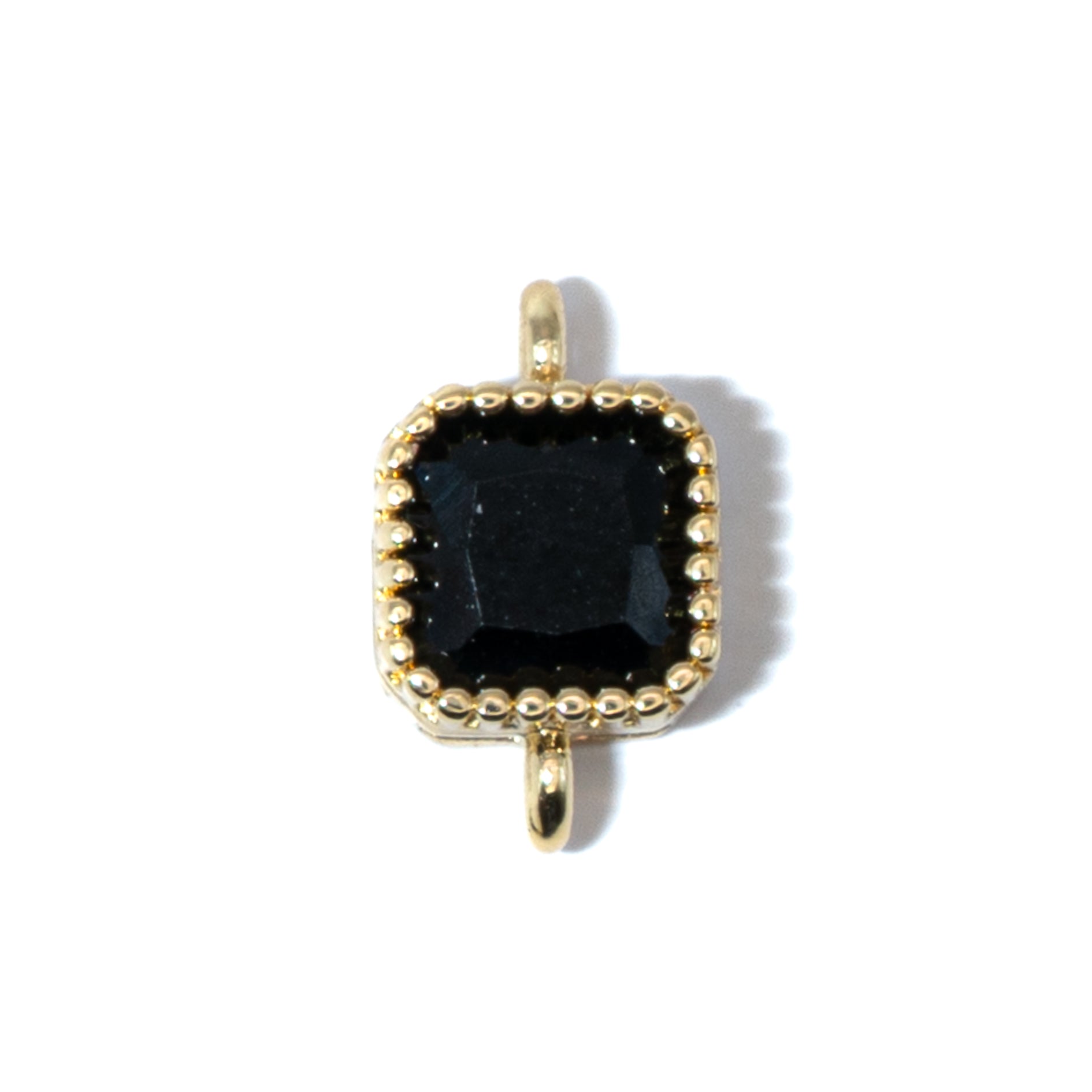 18K Gold-Plated Cubic Zirconia Mini Square Connectors