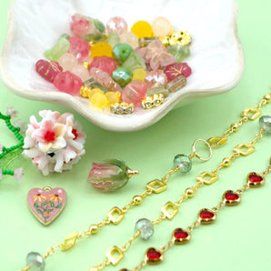 Bead Mix & Chain Bundle in Spring Primrose