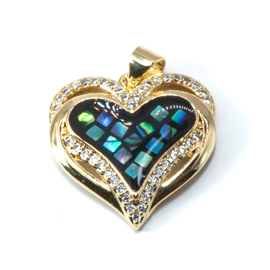 Golden Shell Heart Pendant