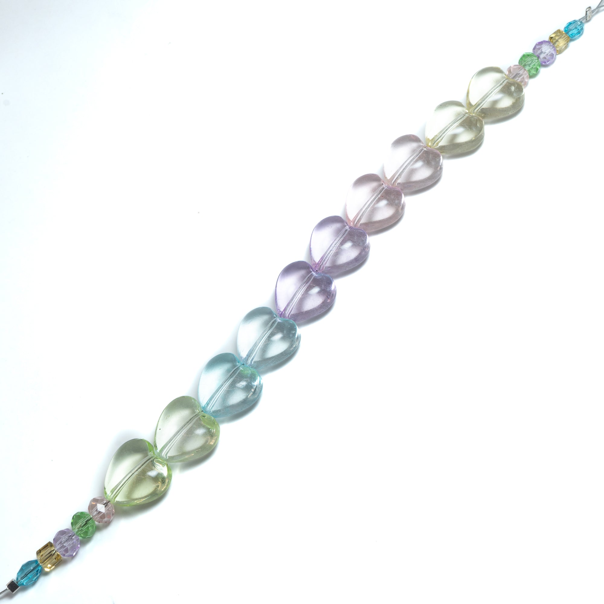 Bead Strand in Crystal Hearts