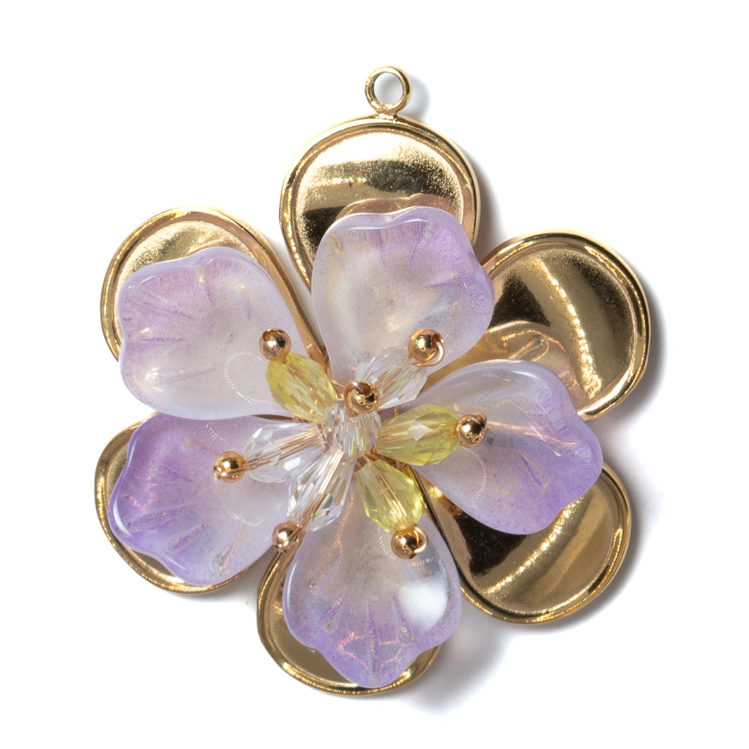 Lilac Blossom Glass Pendant