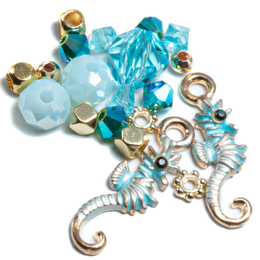 Bite Size Bead Mix in Salty Seahorse