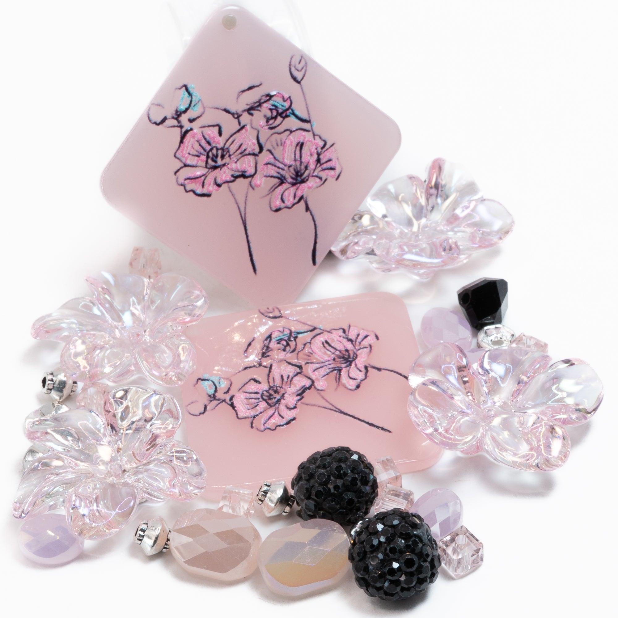 Bite Size Bead Mix in Daring Rose