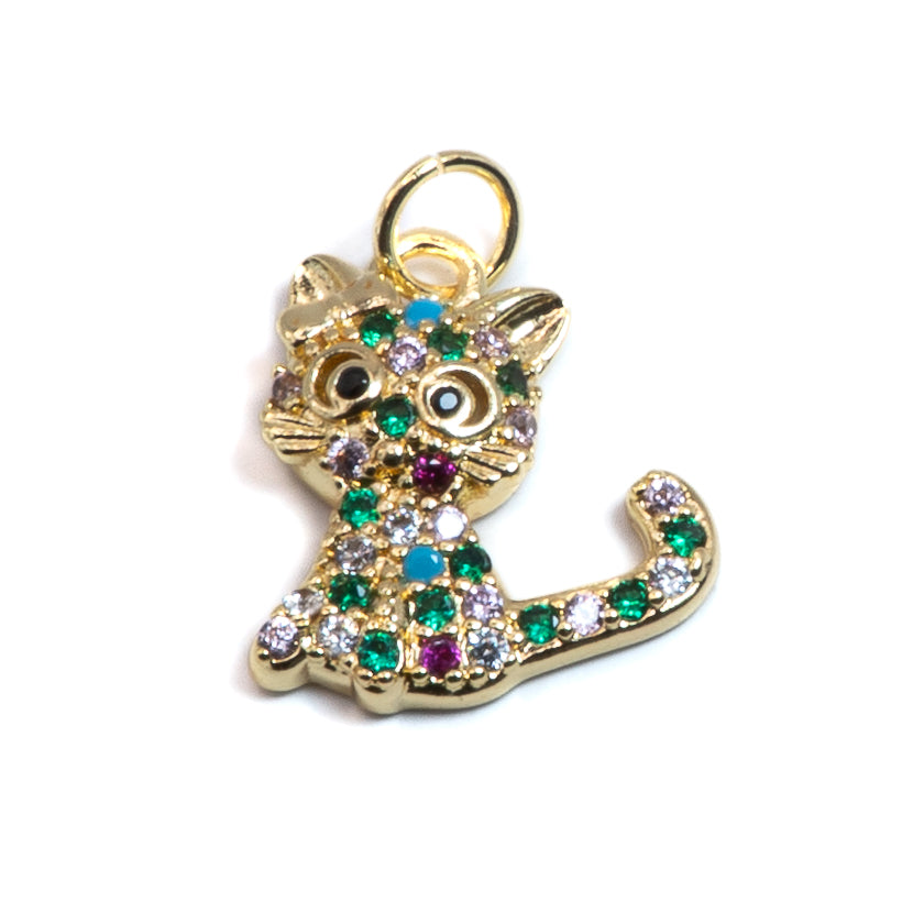 Sparkle Kitty CZ Charm