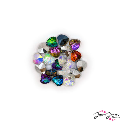 Crystal Hearts Bead Mix