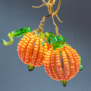 Pumpkin Earring Bead Kit