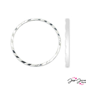 Quick Links Diamond Cut Silver Round 20mm