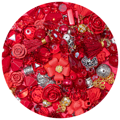 Red Color Jewelry Making Beads (Pack Of 50 gms)