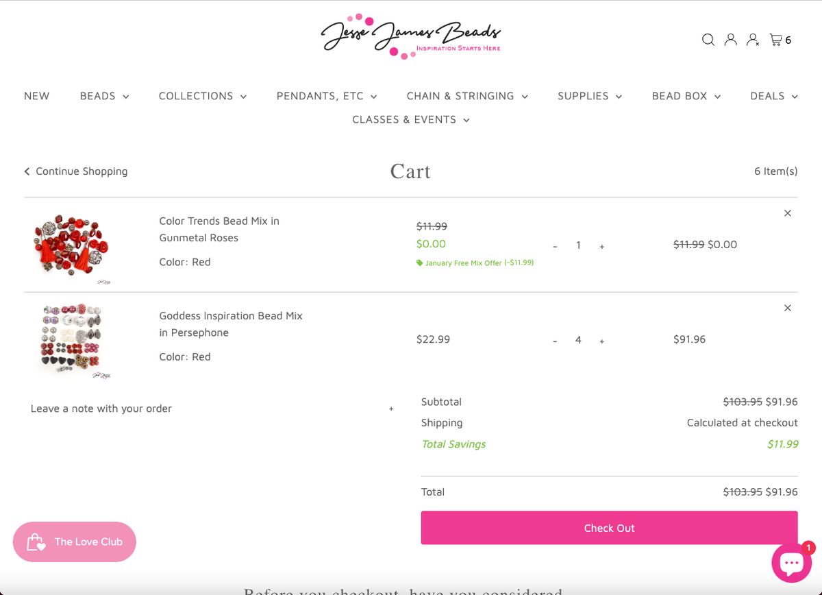 March 2024 Free Gift Tiers Jesse James Beads