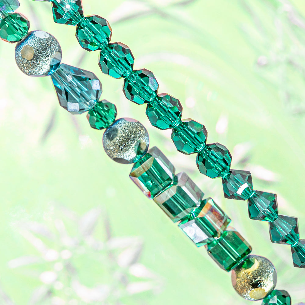 Preciosa Bead Strand Duo in Emerald Garden