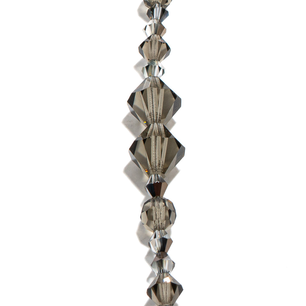 Preciosa Bead Strand in Smoky Grey