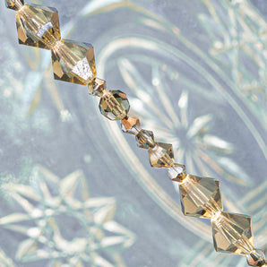 Preciosa Bead Strand in Smoky Grey