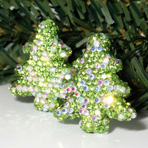 Christmas Tree Boho Bead Pair