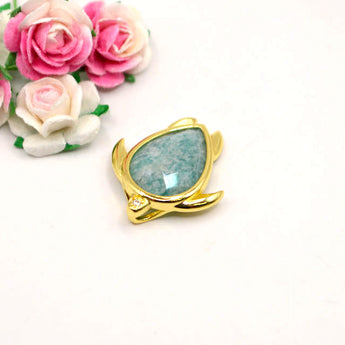 Natural Amazonite Turtle Pendant