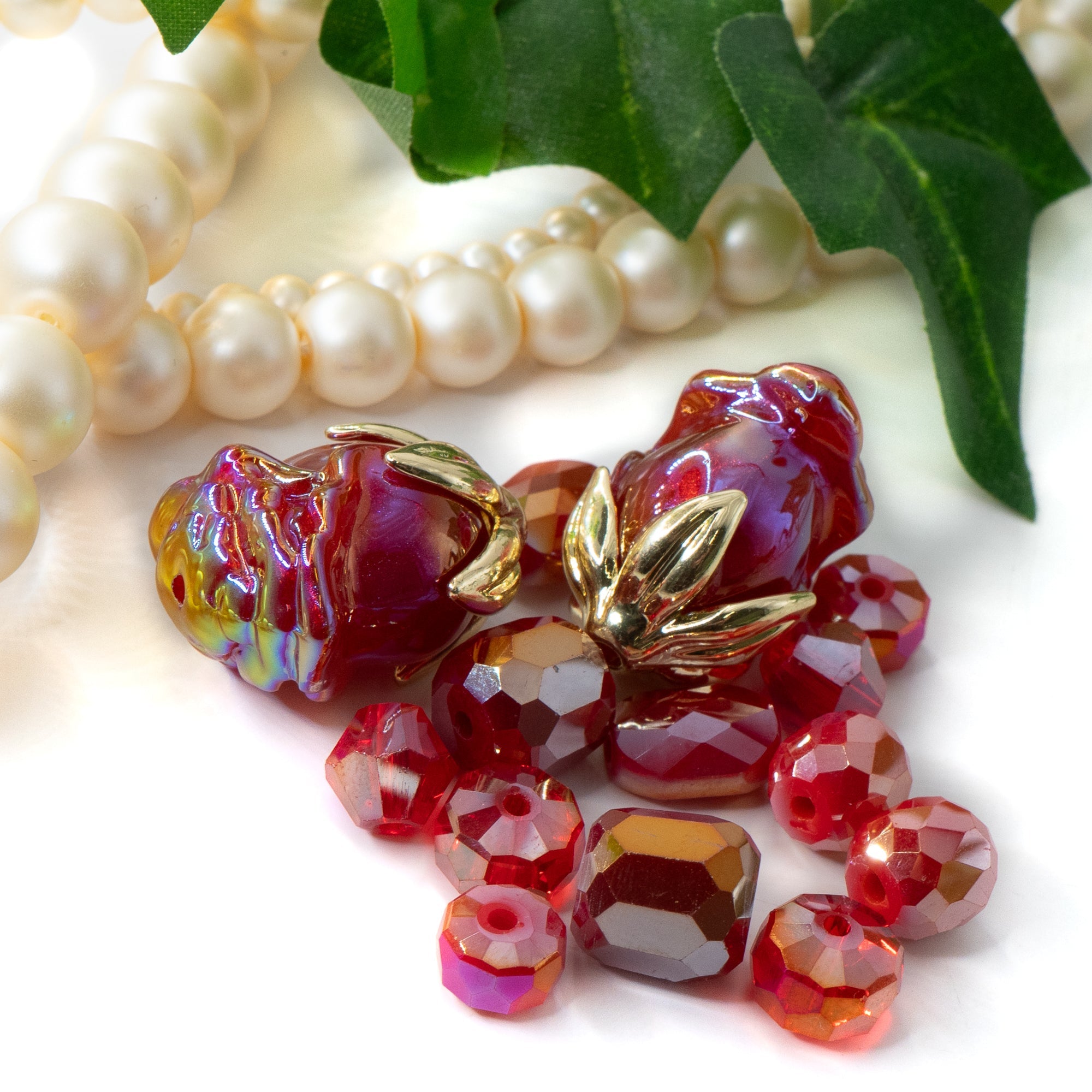 Rose Bead Mix in Painting The Town Red