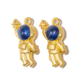 Alloy Charm Pair in Space Walk