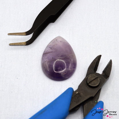 Amethyst 25x35mm Teardrop Cabochon