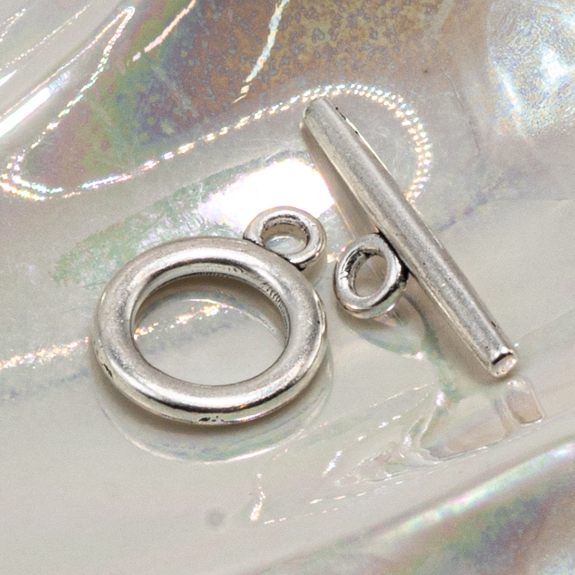 Antique Flat Silver Toggle Clasp