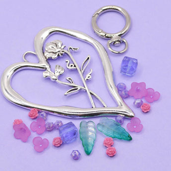 Birth Month Flower Keychain Kit in April Sweet Pea