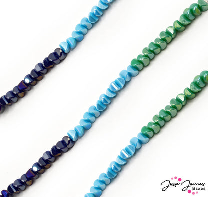 Ombré Glass Bead Set in Atlantis Chips