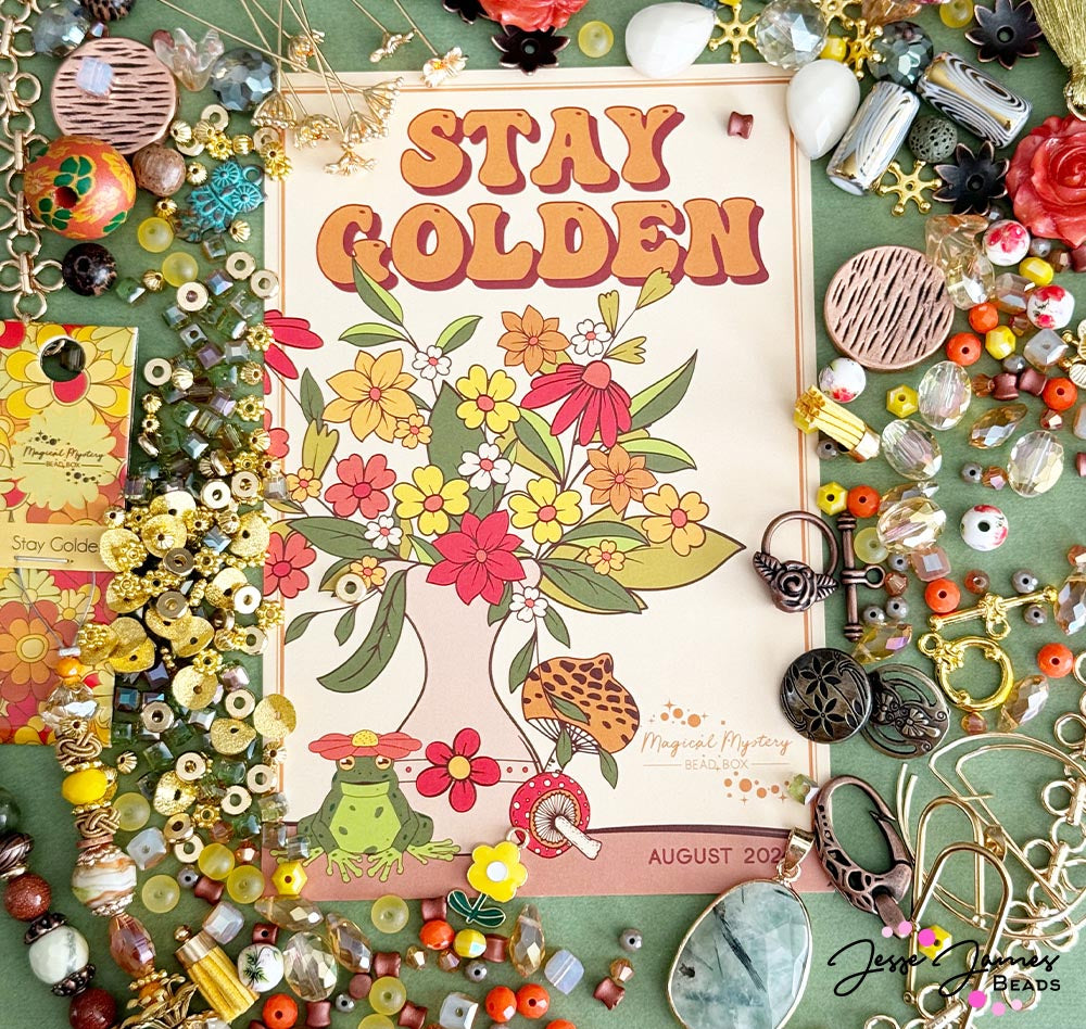 Stay Golden - August 2024 Magical Mystery Bead Box