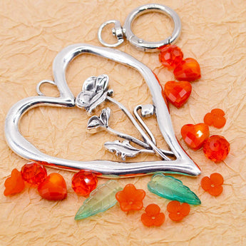 Birth Month Flower Keychain Kit in August Poppy