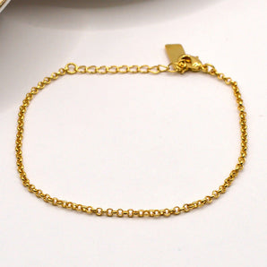 Aura Chain 18K Gold Bracelet Blank
