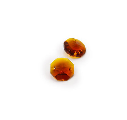 Imitation Austrian Glass Connector Set in Amber