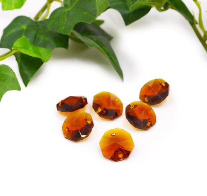 Imitation Austrian Glass Connector Set in Amber