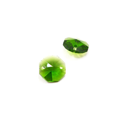 Imitation Austrian Glass Connector Set in Leafy Green